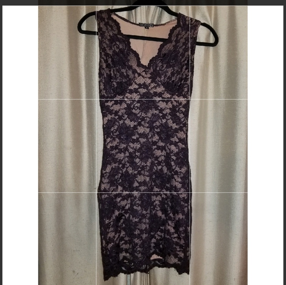 Aziz Black Lace Dress Size Small